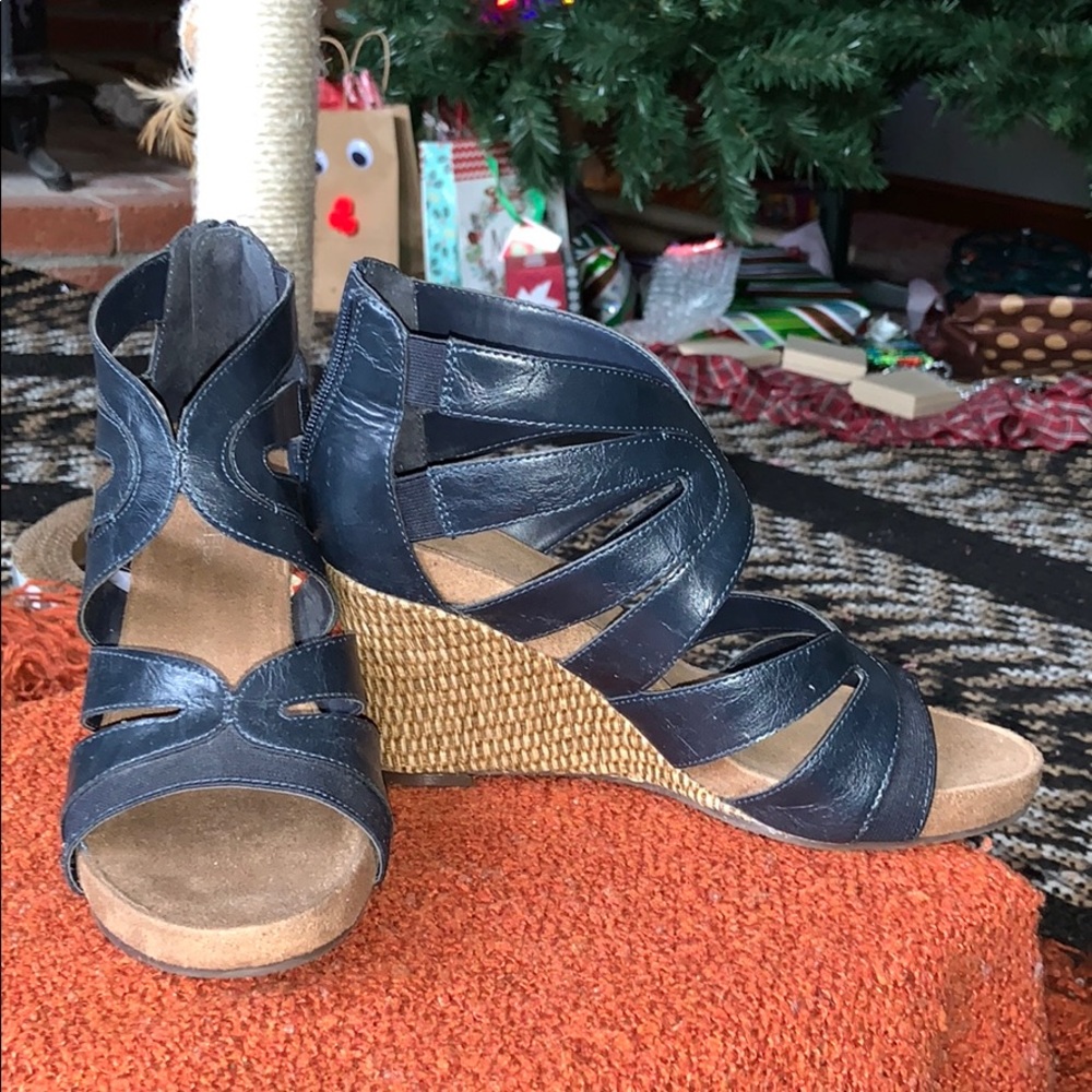 Aerosoles Navy Blue Wedges - Size 9